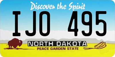 ND license plate IJO495