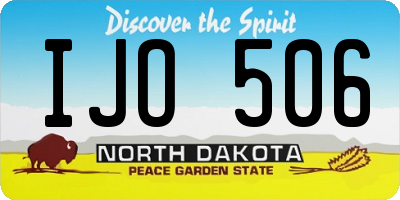 ND license plate IJO506