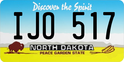 ND license plate IJO517