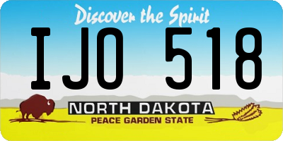 ND license plate IJO518
