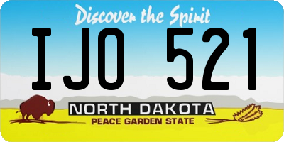 ND license plate IJO521