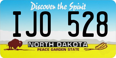 ND license plate IJO528