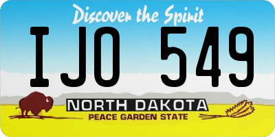 ND license plate IJO549