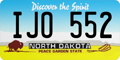 ND license plate IJO552