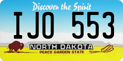 ND license plate IJO553