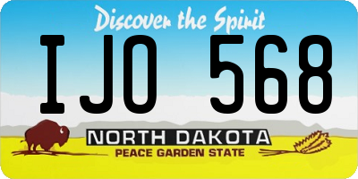 ND license plate IJO568