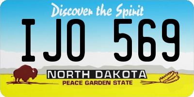 ND license plate IJO569