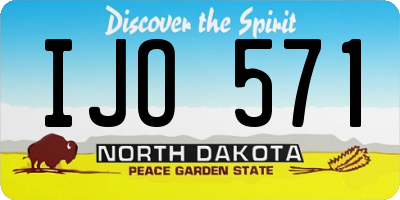 ND license plate IJO571