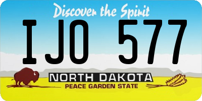 ND license plate IJO577