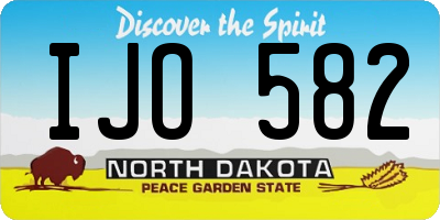 ND license plate IJO582