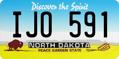 ND license plate IJO591