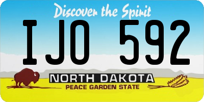 ND license plate IJO592