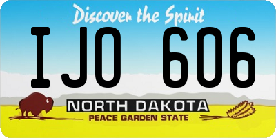ND license plate IJO606