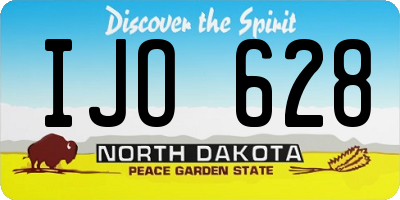 ND license plate IJO628