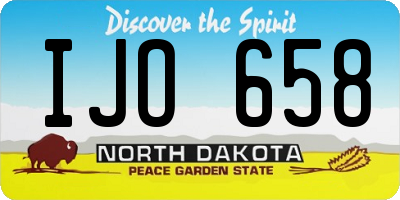 ND license plate IJO658