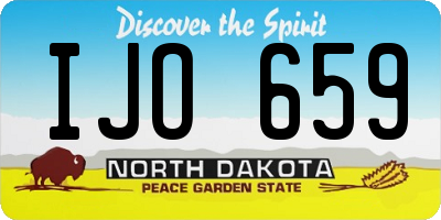ND license plate IJO659