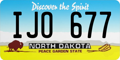 ND license plate IJO677
