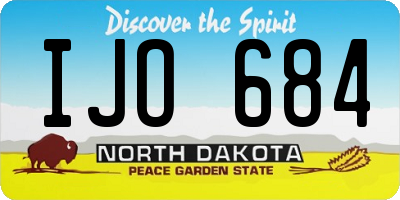 ND license plate IJO684