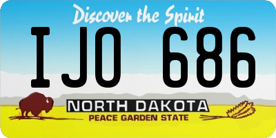 ND license plate IJO686