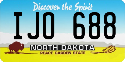 ND license plate IJO688