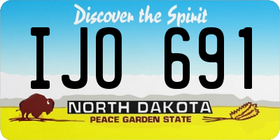 ND license plate IJO691