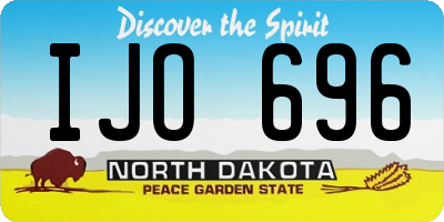 ND license plate IJO696