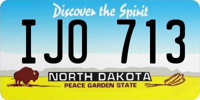 ND license plate IJO713