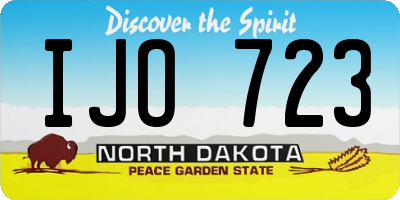 ND license plate IJO723