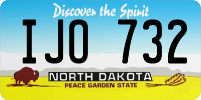 ND license plate IJO732
