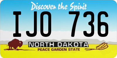 ND license plate IJO736
