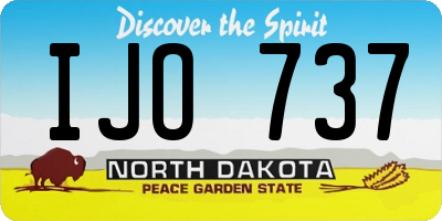 ND license plate IJO737