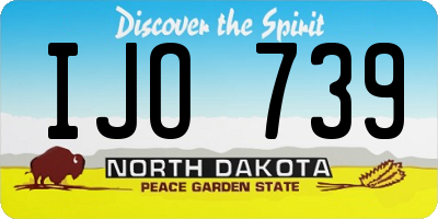 ND license plate IJO739