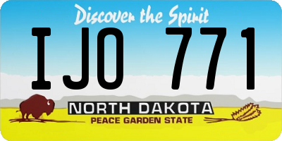 ND license plate IJO771