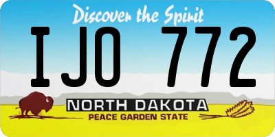 ND license plate IJO772
