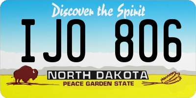 ND license plate IJO806