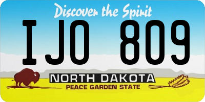 ND license plate IJO809