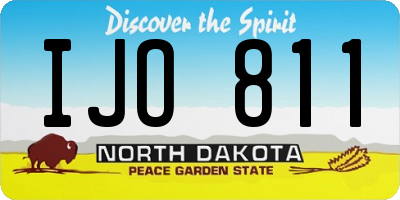 ND license plate IJO811