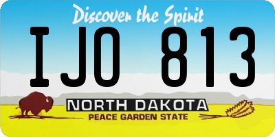 ND license plate IJO813