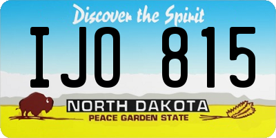 ND license plate IJO815
