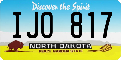 ND license plate IJO817