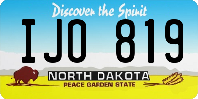 ND license plate IJO819