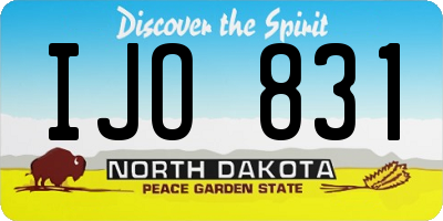 ND license plate IJO831