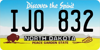 ND license plate IJO832