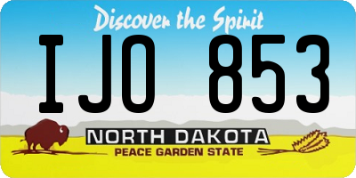 ND license plate IJO853