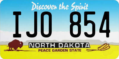 ND license plate IJO854