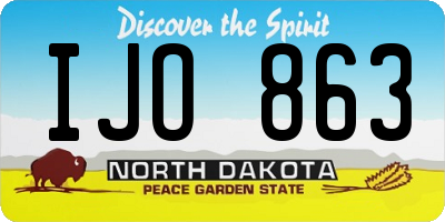 ND license plate IJO863