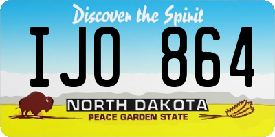 ND license plate IJO864