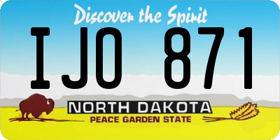 ND license plate IJO871