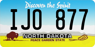 ND license plate IJO877