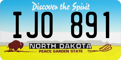 ND license plate IJO891
